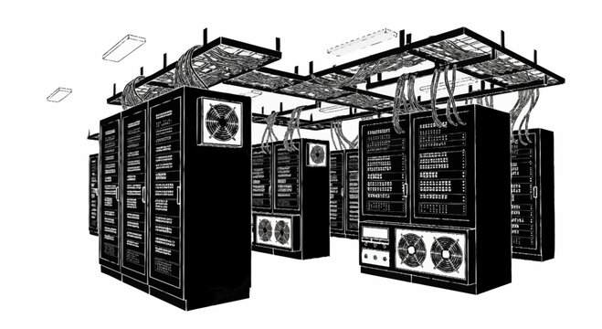 Large computer server storage systems.