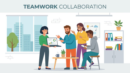 Diverse team collaborating in office. © Abhinaya Project