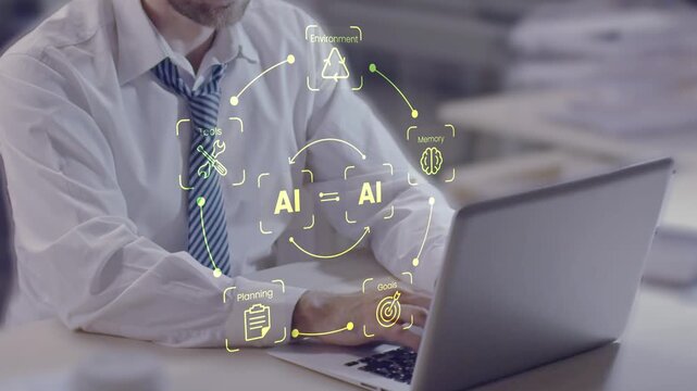AI Agents Revolutionizing Task Management in Modern Workspaces. Explore AI agents seamlessly orchestrating tasks with precision and efficiency in a professional setting.