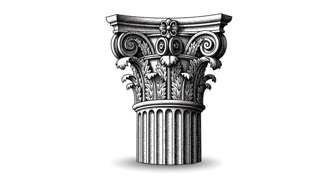 Architectural detail ornate column capital