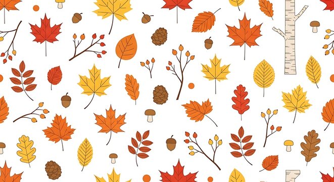 Autumnal foliage pattern