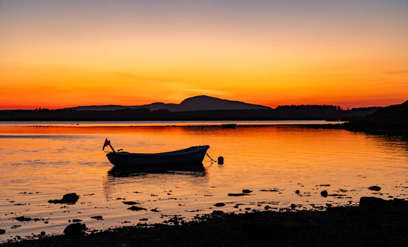 Sunset at Four Mile Bridge , Anglesey , Uk 