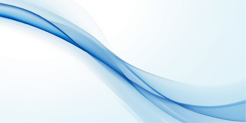 Naklejka premium A dynamic blue wave background featuring abstract futuristic curves and flowing light lines in a digital vector illustration for business wallpaper design