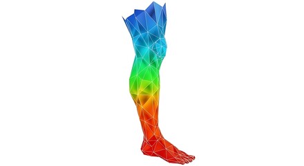 Fototapeta premium Abstract geometric human leg