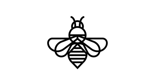 Geometric bee illustration