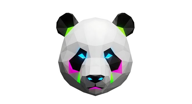 Geometric panda head