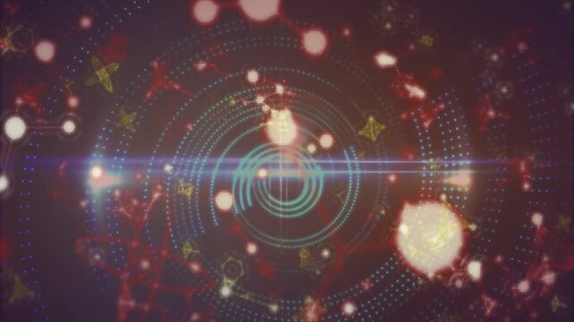 Central blue-white flare initiating teal spiral unfolding, rings expanding, showing radial growth