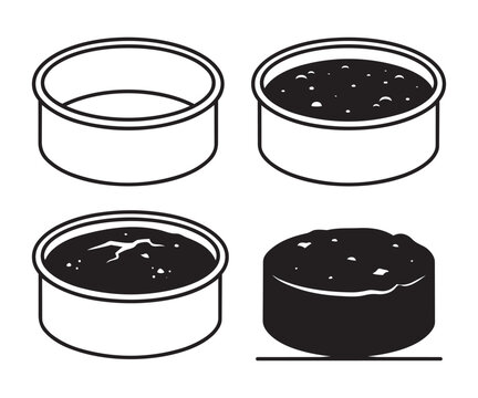 Different stages of canning process for food and preserves flat vector illustration isolated.