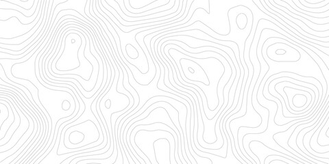Geography landscape Topo contour map on white background, Topographic contour lines. Seamless pattern with lines Topographic map. Geographic mountain relief diagram line wave carve pattern.  © jr graphics