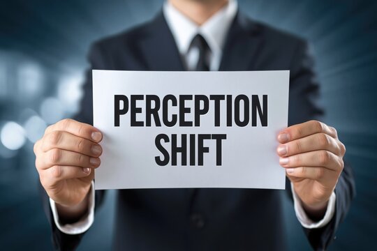 Corporate Professional Presenting the Idea of a Perception Shift