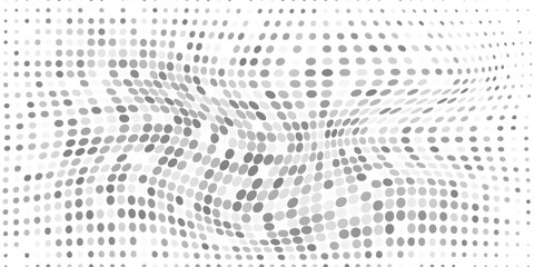 Naklejka premium Black and white dotted halftone background.