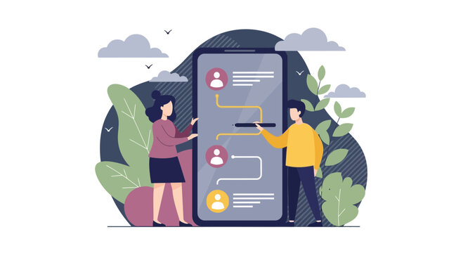 User Experience Design and Mobile App Development Concept