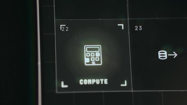 Animated calculator tool icon for COMPUTE