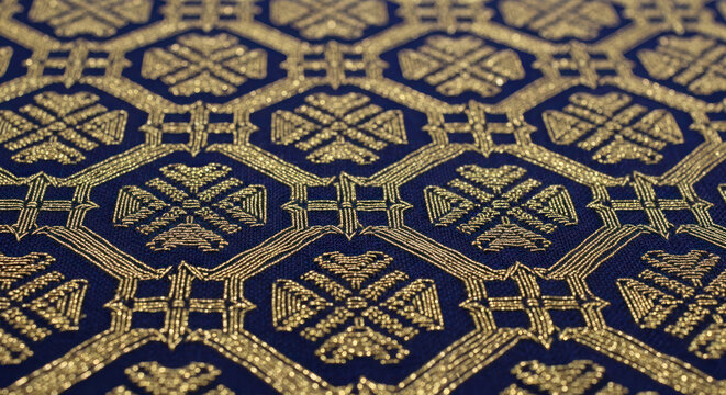 Geometric Songket Weaving Pattern for Luxury Background