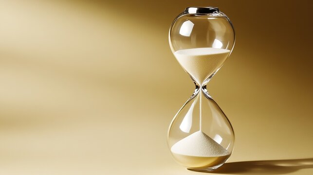 gravity. A silver hourglass with sand flowing upwards in a minimalist setting. wellbeing guides, coaching materials, designed for coaching and self-improvement content, supports wellbeing.