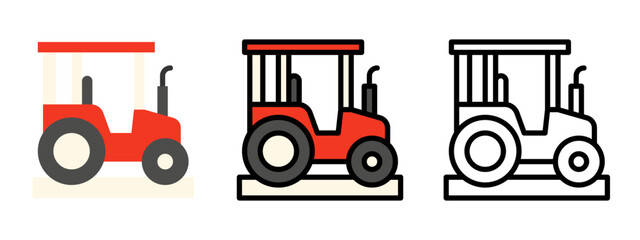 Naklejka premium Village Tractor for Farming, Agriculture Work & Rural Transport Machine