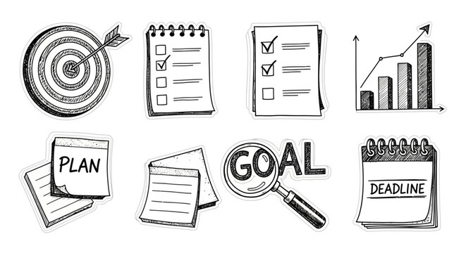 Business planning and goal setting concept.