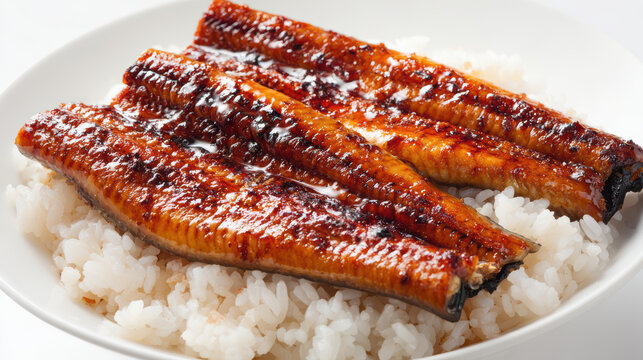 unagi don grilled freshwater eel glazed dish