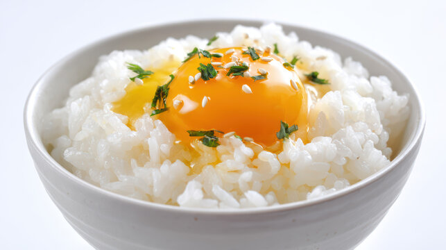 tamago kake gohan - simple japanese rice dish with egg