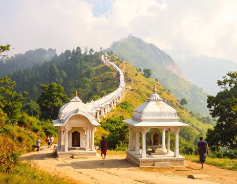 Parasnath Hill Jain Temples Trekking Path Mountain Forest Giridih Jharkhand Real Pilgrimage Landscape