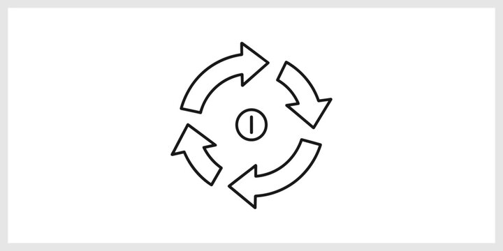 Circular Arrows With Power Button Icon