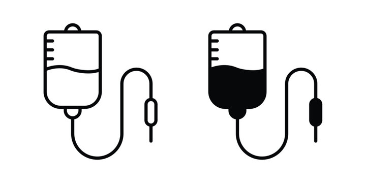 Blood transfusion icon vector symbol design set for web