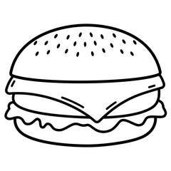 Fototapeta premium Cheeseburger Vector Illustration 