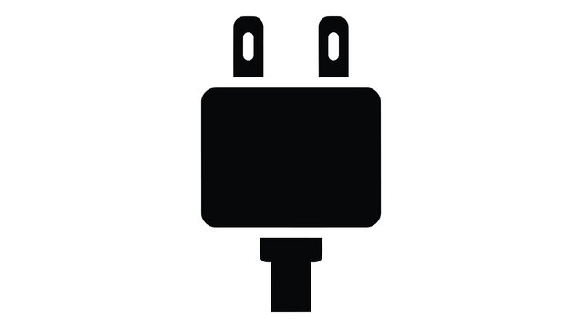 Magnetic charging connector icon isolated on white background mobile accessory symbol for power and data transfer