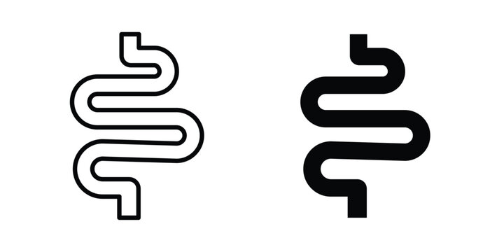 Gut constipation icon vector symbol design set for web