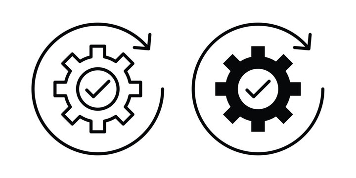 Implementation icon vector symbol design set for web
