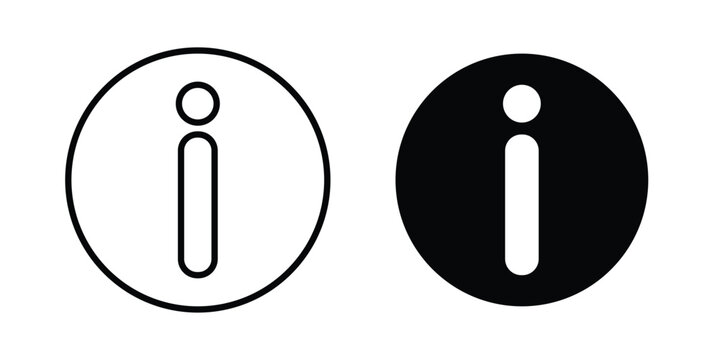 Information icon vector symbol design set for web