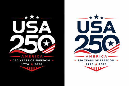 Usa 250th anniversary commemorative design celebrating 250 years of freedom