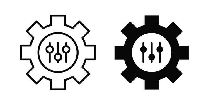 Mass customization icon vector symbol design set for web