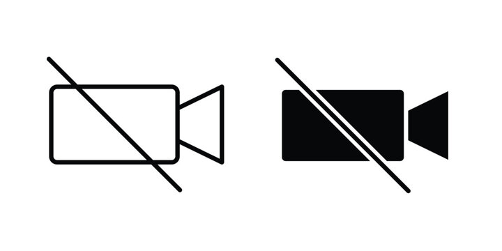 No recording icon vector symbol design set for web