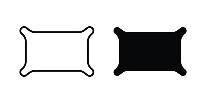 Pillow icon vector symbol design set for web