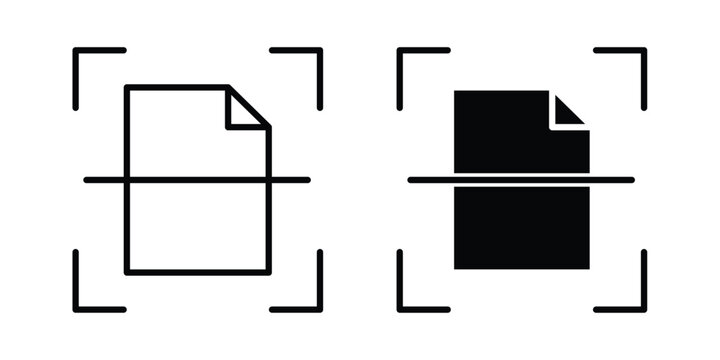 Scan documents icon vector symbol design set for web