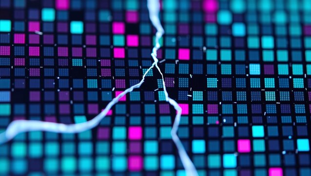 Extreme Macro Broken LCD Screen RGB Pixel Pattern