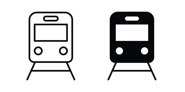 Train icon vector symbol design set for web