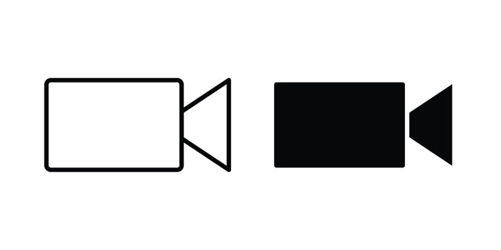 Video call icon vector symbol design set for web