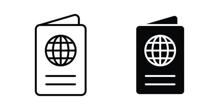 Visa icon vector symbol design set for web