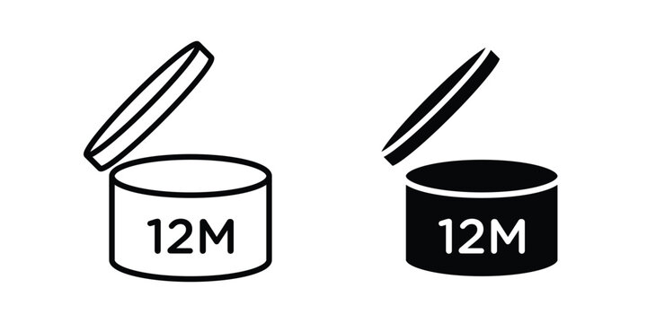 12M icon black and white