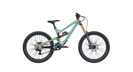 Fototapeta premium Illustration of a full suspension downhill mountain bike