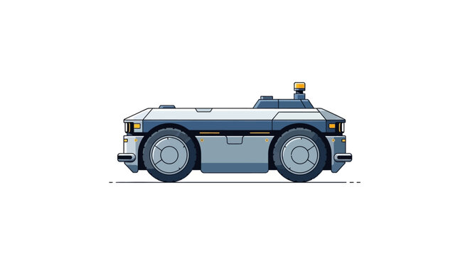 Autonomous Mobile Robot Illustration for Industrial Logistics
