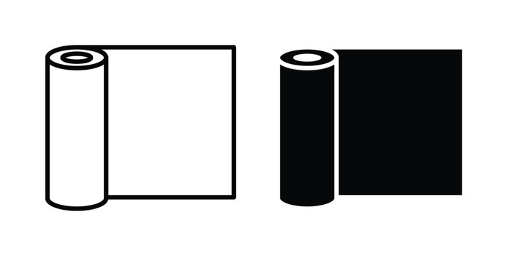 Construction film roll icon black and white