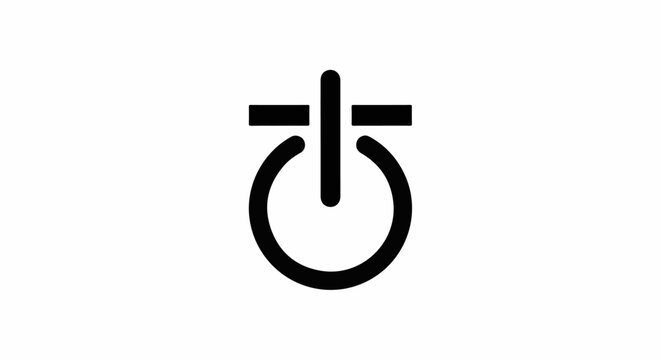 Black power symbol on a white background
