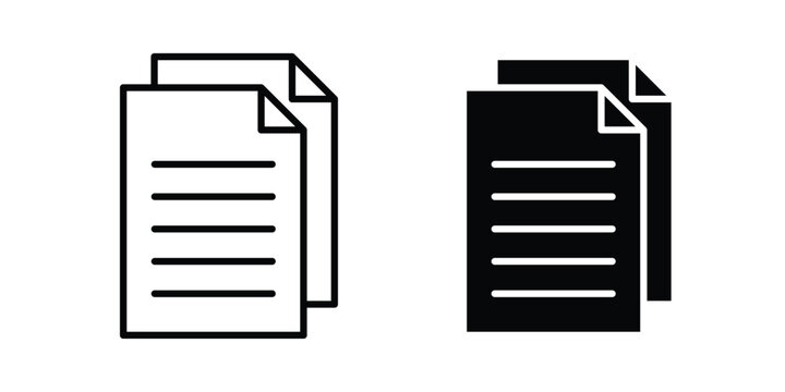 Documents icon black and white