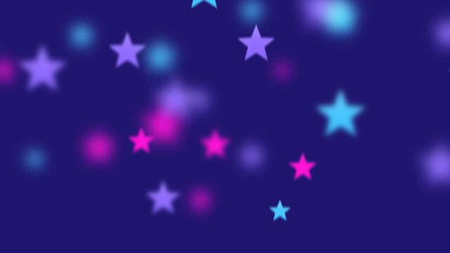 abstract blue background with stars, looped