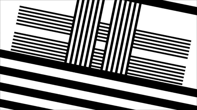 Abstract Black and White Geometric Op Art Motion Loop
