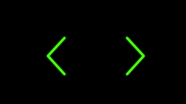 Hand Drawn Angle Brackets Animation.