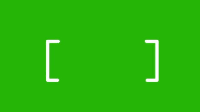 Hand Drawn Square Brackets Animation.